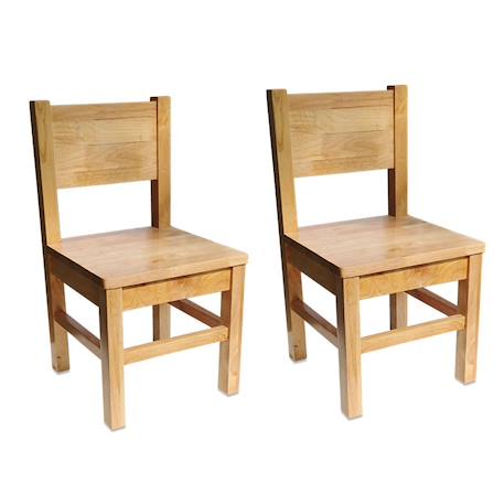 Lot de 2  chaises enfant  en bois  4-7 ans Blanc+Naturel 7 - vertbaudet enfant 