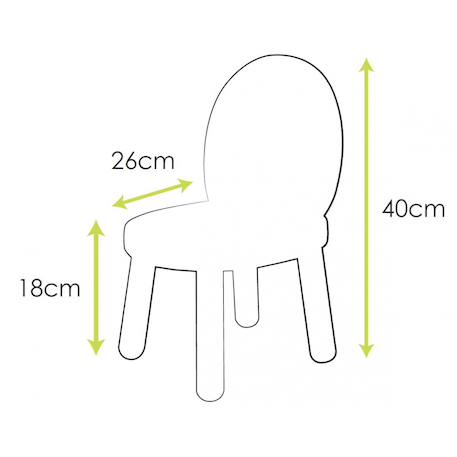 Lot de 2 ma première chaise enfant ovaline  1-4 ans Blanc et bois 2 - vertbaudet enfant 