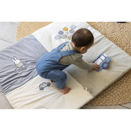 Tapis de jeux pour parc - fluffy Bleu et vert+Rose 4 - vertbaudet enfant 