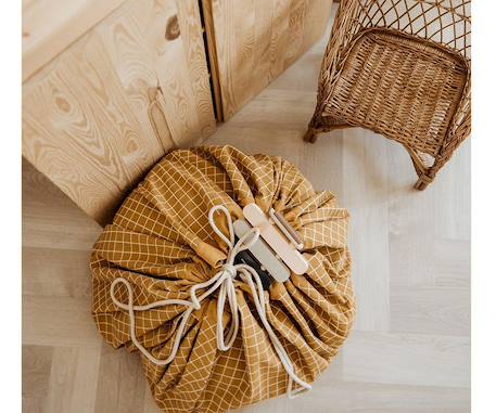 Tapis et sac de rangement grid mustard Jaune 4 - vertbaudet enfant 