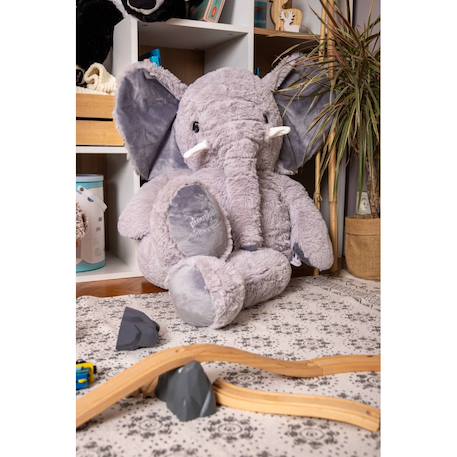 Peluche géante eléphant jojo  - made in france Gris 3 - vertbaudet enfant 