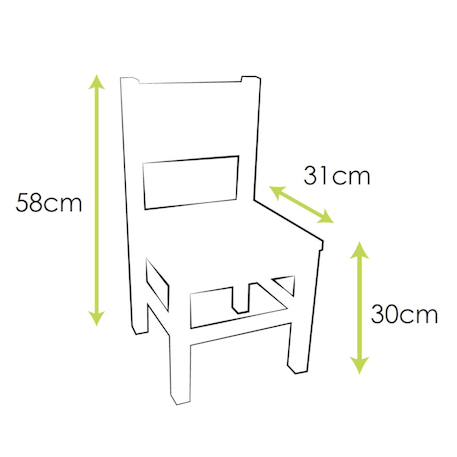 Lot de 2  chaises enfant  en bois  4-7 ans Blanc+Naturel 9 - vertbaudet enfant 