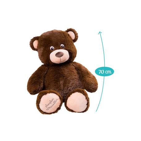 Peluche géante ours augustin   - made in france Marron 4 - vertbaudet enfant 