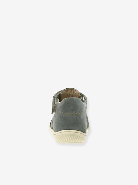 Bottillons semi-ouverts bébé beige+vert sauge 10 - vertbaudet enfant 