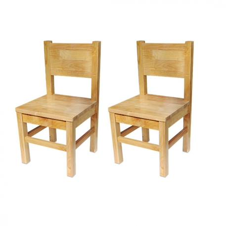 Lot de 2  chaises enfant  en bois  4-7 ans Blanc+Naturel 12 - vertbaudet enfant 
