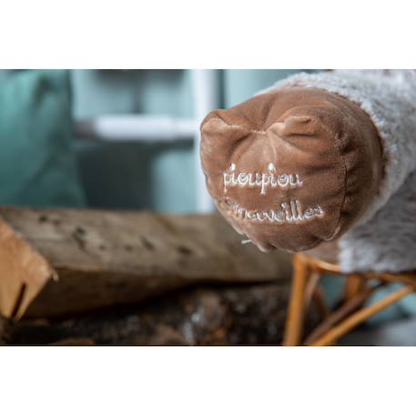 Peluche géante renne qorvik  - made in france Marron, blanc, crème, taupe, gris 6 - vertbaudet enfant 