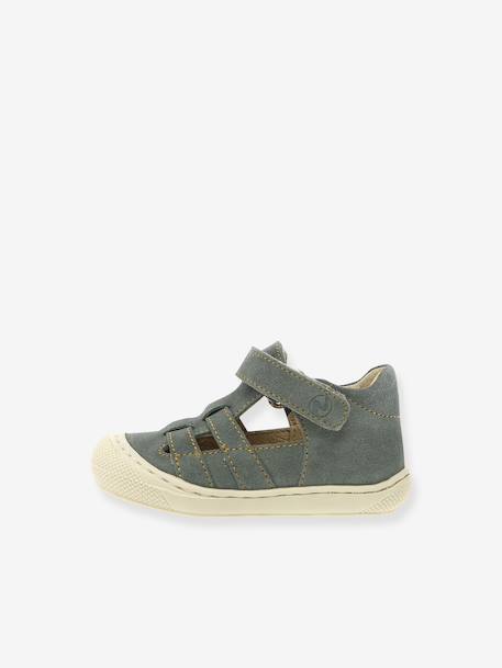 Bottillons semi-ouverts bébé beige+vert sauge 9 - vertbaudet enfant 