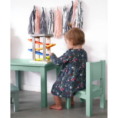 Ensemble table et chaises enfant en bois    4-7 ans Vert sauge 2 - vertbaudet enfant 