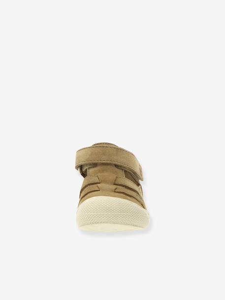 Bottillons semi-ouverts bébé beige+vert sauge 6 - vertbaudet enfant 