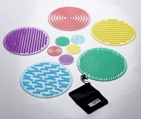 Set de 10 ronds tactiles et texturés en silicone Multicolore 2 - vertbaudet enfant 