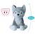 Peluche géante chien husky kodi  - made in france Gris et blanc 2 - vertbaudet enfant 