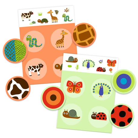 Loto plumes et poils Multicolore 2 - vertbaudet enfant 