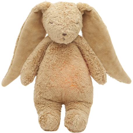 Peluche veilleuse lapin nature bio avec sons & lumières cappuccino 2.0 Marron 1 - vertbaudet enfant 