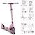 Six degrees trottinette junior aluminium - mécanisme de pliage et béquille - 180/145 mm Rose 2 - vertbaudet enfant 
