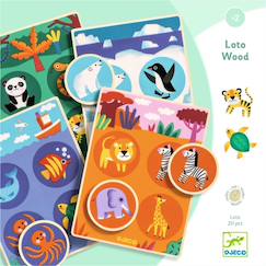 Jouet-Jeux de société-Jeu d'apprentissage loto wood