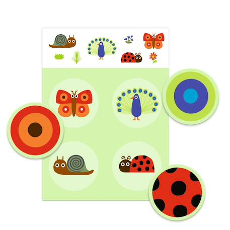 Loto plumes et poils Multicolore 4 - vertbaudet enfant 
