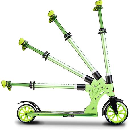 Six degrees trottinette junior aluminium - mécanisme de pliage et béquille - 180/145 mm Vert 4 - vertbaudet enfant 