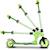 Six degrees trottinette junior aluminium - mécanisme de pliage et béquille - 180/145 mm Vert 4 - vertbaudet enfant 