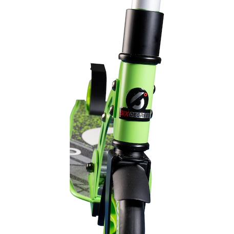 Six degrees trottinette junior aluminium - mécanisme de pliage et béquille - 180/145 mm Vert 6 - vertbaudet enfant 