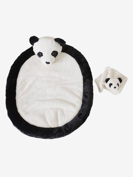 Coffret tapis de jeu + doudou Panda. Noir 2 - vertbaudet enfant 