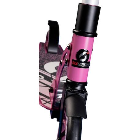 Six degrees trottinette junior aluminium - mécanisme de pliage et béquille - 180/145 mm Rose 6 - vertbaudet enfant 