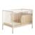 Lit bébé tout barreaux en bois avec matelas - first Blanc+Marron 1 - vertbaudet enfant 