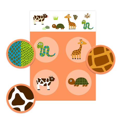 Loto plumes et poils Multicolore 3 - vertbaudet enfant 