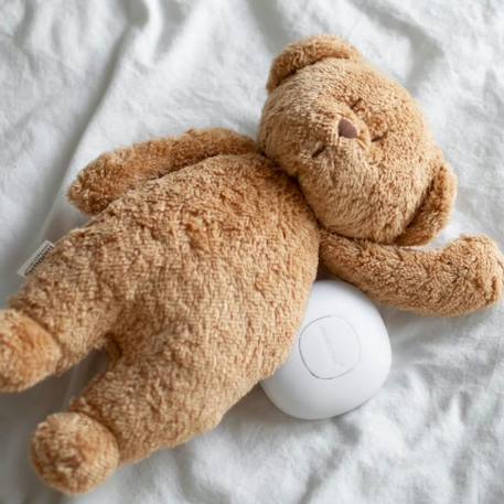 Peluche veilleuse lapin nature bio avec sons & lumières cappuccino 2.0 Marron 2 - vertbaudet enfant 