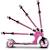 Six degrees trottinette junior aluminium - mécanisme de pliage et béquille - 180/145 mm Rose 4 - vertbaudet enfant 