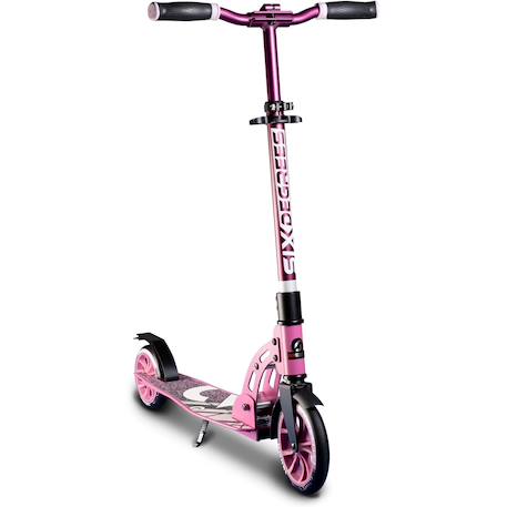 Six degrees trottinette junior aluminium - mécanisme de pliage et béquille - 180/145 mm Rose 1 - vertbaudet enfant 