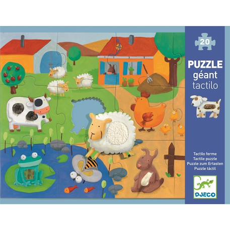 Puzzle géant tactiloferme Multicolore 1 - vertbaudet enfant 