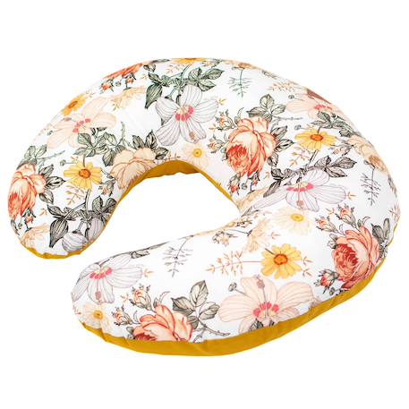 Coussin d'allaitement ergonomique + housse néo vintage Néo vintage imprimé floral, beige, blanc 1 - vertbaudet enfant 