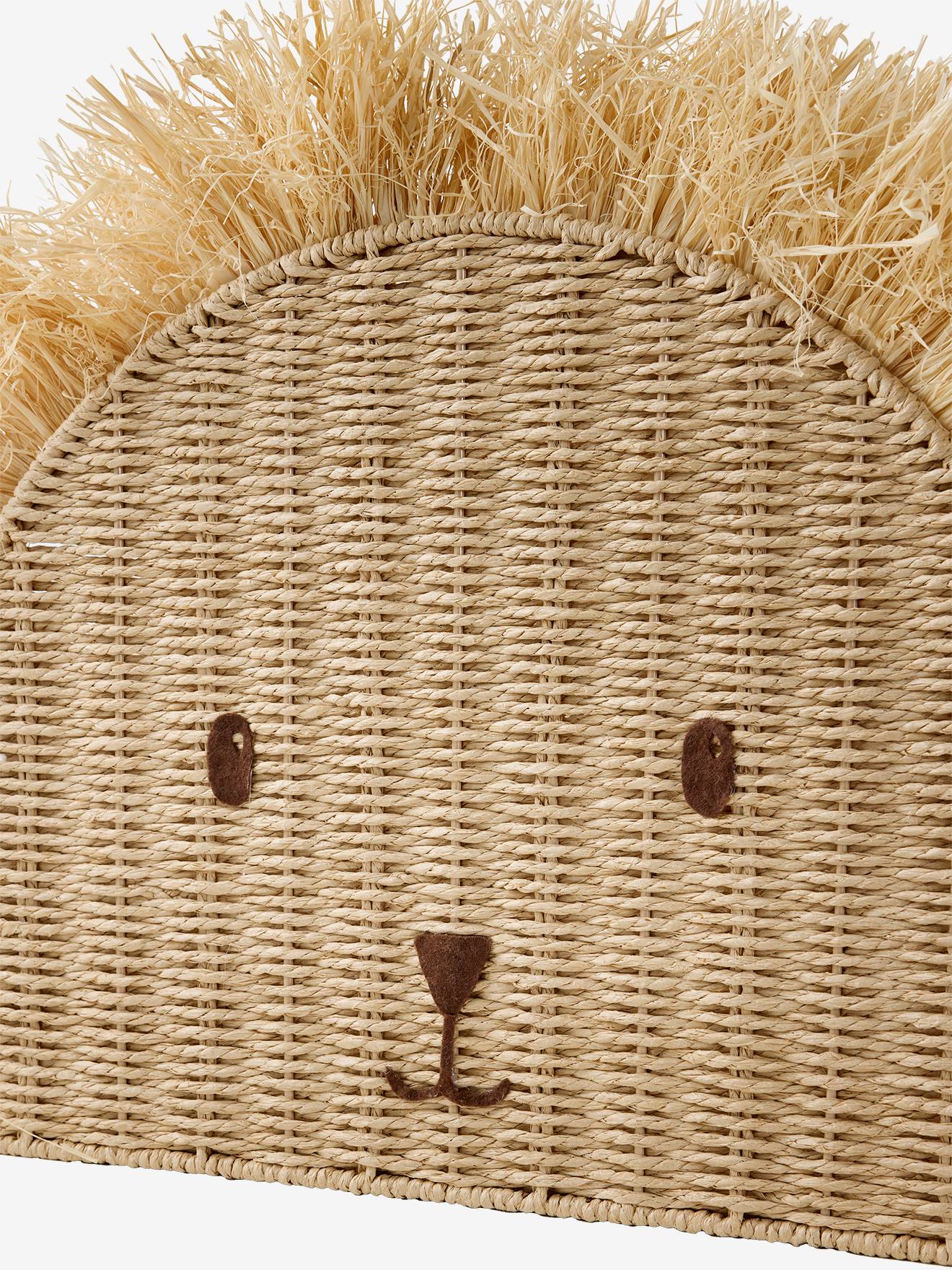 Panier De Rangement En Corde De Coton Tissé - Design Lion, 20x19 Cm - Pour Jouets, Salle De Bain, Chambre Bébé, Décoration