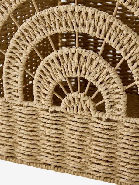Bac de rangement pliable Arc-en-ciel en corde de papier beige 4 - vertbaudet enfant 