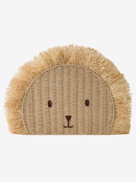 Panier de rangement Lion en corde de papier et raphia beige 5 - vertbaudet enfant 