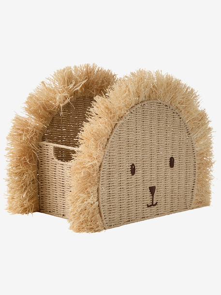 Panier de rangement Lion en corde de papier et raphia beige 4 - vertbaudet enfant 