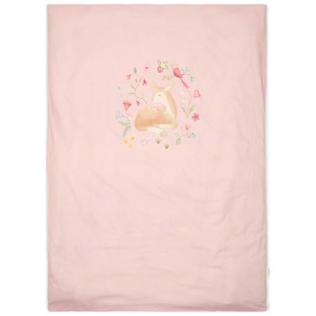 Housse de couette+oreiller lit bébé blossom (100 x 140 cm) Blanc, multicolore+Rose 9 - vertbaudet enfant 
