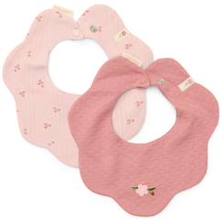 Puériculture-Set de 2 bavoirs fairy flowers-pink blush