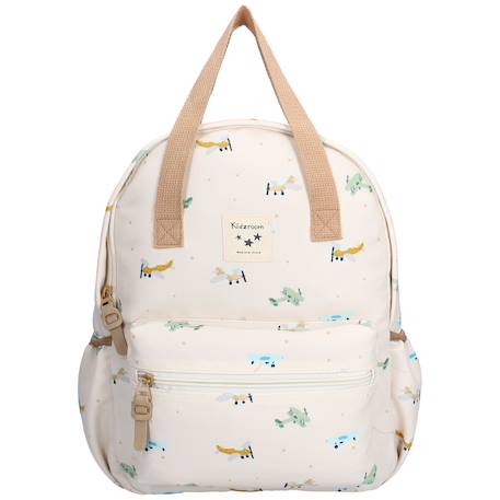 Garçon-Accessoires-Cartable, trousse-Sac à dos enfant à anses avions écru (36 cm)
