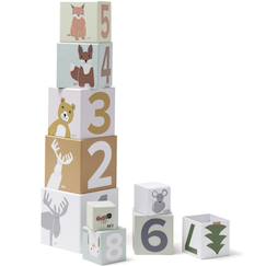 Jouet-Premier âge-Premières manipulations-Cubes empilables edvin (10 pièces)