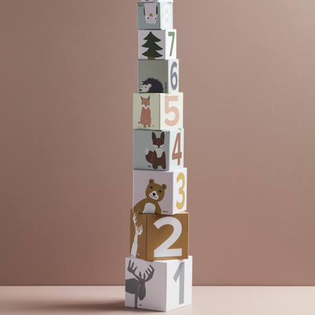 Cubes empilables edvin (10 pièces) Blanc, marron, vert 5 - vertbaudet enfant 