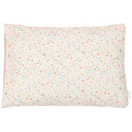 Housse de couette+oreiller lit bébé blossom (100 x 140 cm) Blanc, multicolore+Rose 3 - vertbaudet enfant 