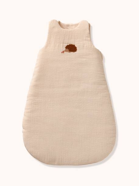 Gigoteuse en gaze de coton HÉRISSON rayé beige 4 - vertbaudet enfant 