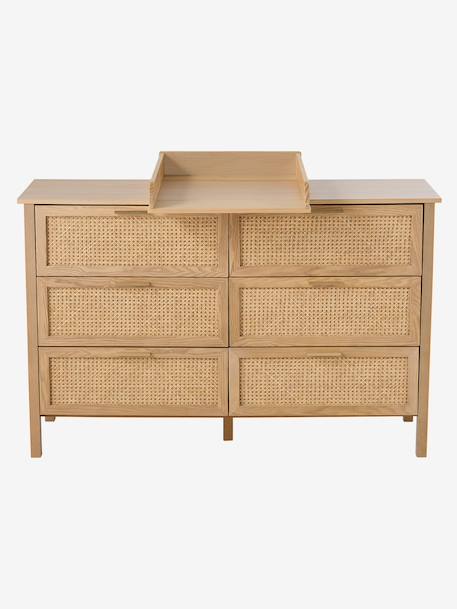 Commode double cannage ELLA avec 6 tiroirs, profondeur 42cm bois 7 - vertbaudet enfant 