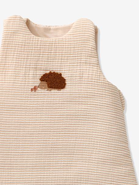 Gigoteuse en gaze de coton HÉRISSON rayé beige 5 - vertbaudet enfant 