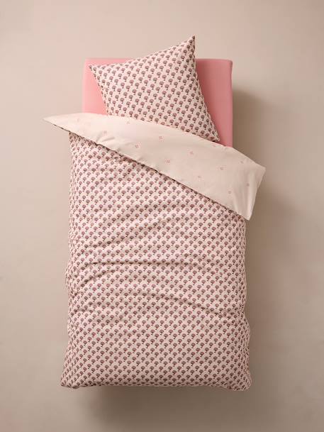 Parure housse de couette + taie d'oreiller ARIZONA DREAM, avec coton recyclé blanc imprimé 6 - vertbaudet enfant 