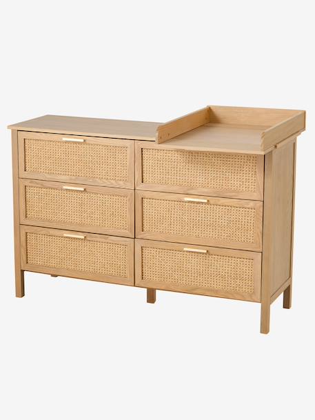 Commode double cannage ELLA avec 6 tiroirs, profondeur 42cm bois 4 - vertbaudet enfant 