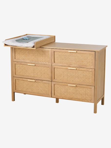 Commode double cannage ELLA avec 6 tiroirs, profondeur 42cm bois 5 - vertbaudet enfant 