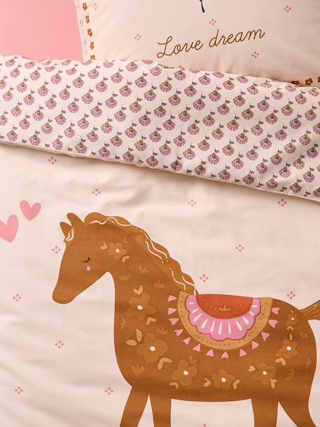 Parure housse de couette + taie d'oreiller ARIZONA DREAM, avec coton recyclé blanc imprimé 11 - vertbaudet enfant 