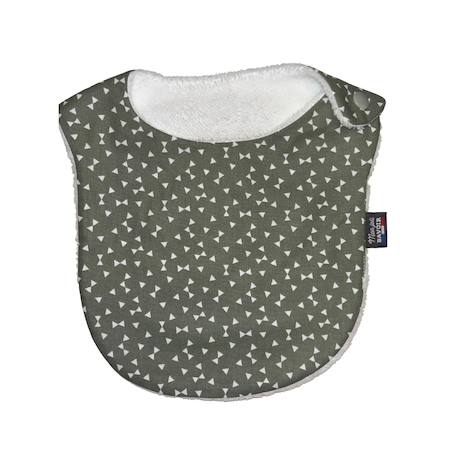 Bavoir nourrisson (fleur kalmia) Animaux d'hiver moka+Animaux d'hiver vert+Bateau+Bleu polaire+Carreau rose+Chat+Éléphants+Fleur blosy+Fleurs indiennes+Imprimé pétale blanc et gris+Jungle+Kaki triangles+Mini léopard+Monaha+Mouton+Oiseaux d'hiver+Petites oies+Rose pâle étoiles+Rose petites feuilles+Savane+Tigre 52 - vertbaudet enfant 